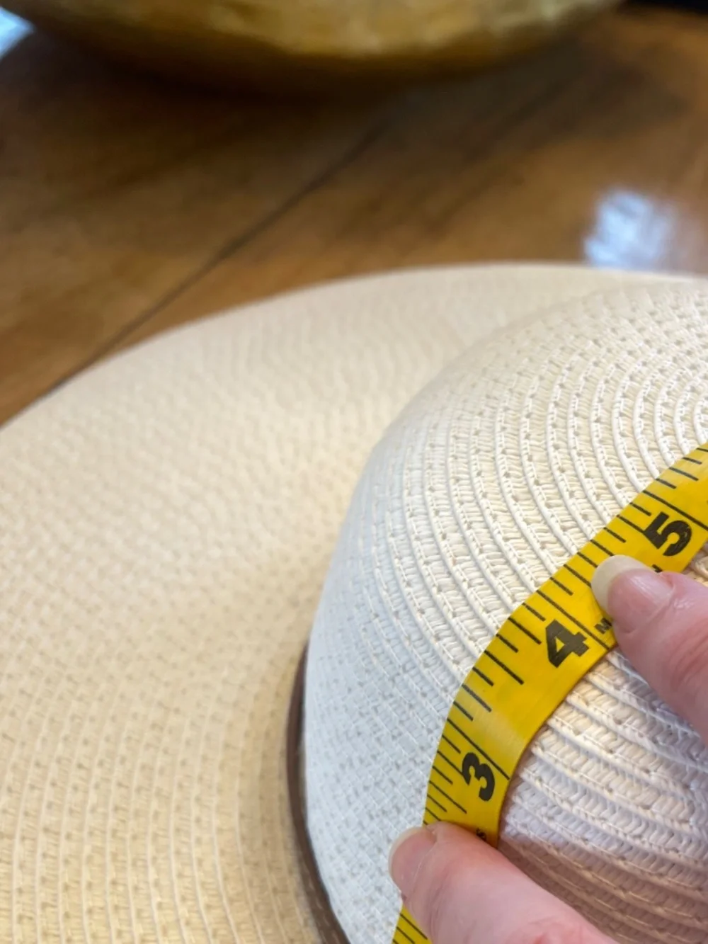 Melissa Odabash Jemima Floppy Wide Brim Hat, White and Tan Leather Trim - Picture 14 of 14